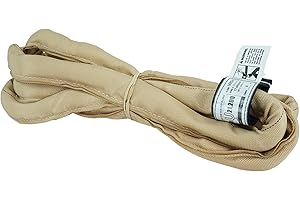 CHENANGO SUPPLY USA Made VR4 X 6' Tan Slings 4'-30' Lengths in Listing, Double PLY Cover Endless Round Poly Lifting Slings, 10,600 lbs Vertical, 8,500 lbs Choker, 21,200 lbs Basket (USA Poly) (6 FT)