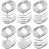 Inbagi 18 Pcs Christian Keychain Gift Bulk Bible Verse Key Chains Religious Quotes Keyring Thank You Gifts for Teacher Coworker Employee Women Men
