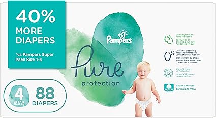 size 4 pampers pure