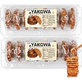 KINIKORA Yakgwa, 2 Packs (21.16oz, 600g), Korean Traditional Corn Syrup-Glazed Fried Dough Cookies, Sweet Treats