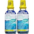 2 Pack H2Ocean Healing Rinse Mouthwash- Great Tasting Sea Salt & Xylitol Mouth Wash for Fresh Breath & Dry Mouth - Alcohol & Fluoride Free - Lemon Ice 16oz