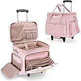 Prokva Rolling Teacher Bag with Wheels, Teacher Tote Bag with Detachable Trolley, Fits for 15.6" Laptop(Patent Design)