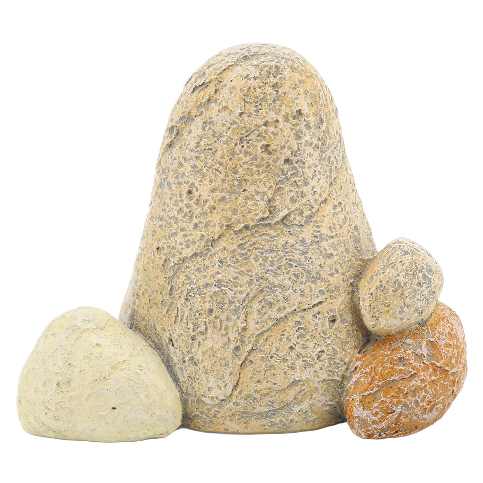 Tiiyee Fake Rock Key Hider, Realistic Weatherproof Resin Rock for Outdoor Spare Key Garden Storage Secret Garden Compartment and Geocache Container Secret Storage Box Sculpture Key Hide for Outside