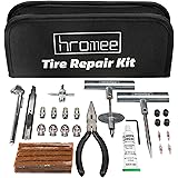 Hromee 56 Pieces Tire Repair Tools Kit for Car, Trucks, Motorcycle, ATV, RV Universal Emergency Flat Tire Puncture Repair Pat