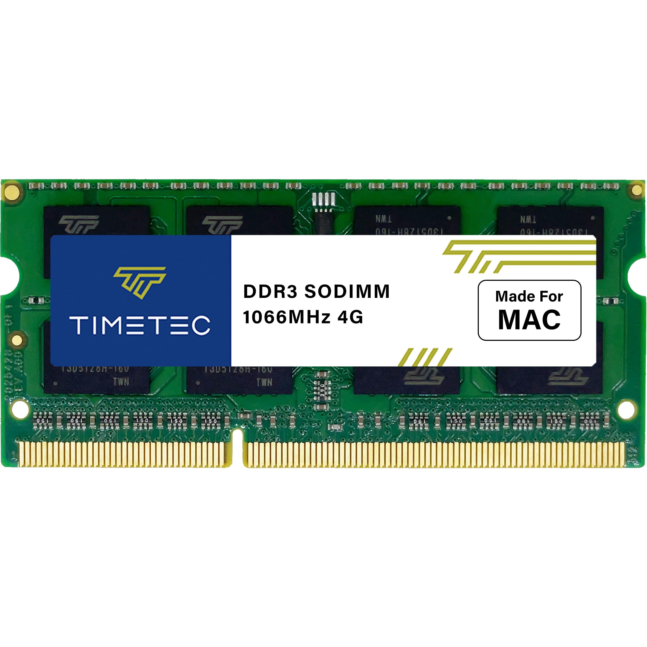 Timetec 4GB DDR3 1066MHz PC3-8500 Non-ECC Unbuffered 1.5V CL7 2Rx8 Dual Rank 204 Pin SODIMM Laptop Notebook PC Computer Memory RAM Module Upgrade — image 1