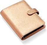 Filofax Pocket Saffiano Rose Gold Organiser PU Ring Binder 19mm 6 Rings 81x120 view 2
