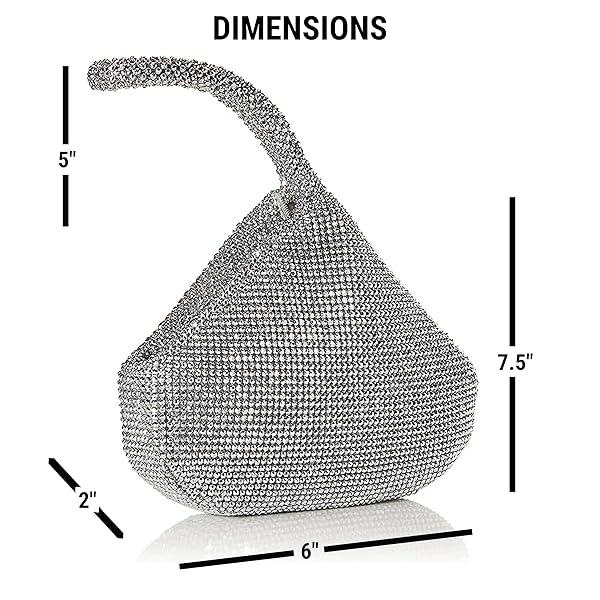 JESSICA MCCLINTOCK WOMENS STACI MESH WRISTLET POUCH, SILVER II, ONE SIZE