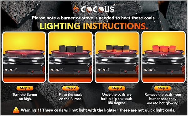COCOUS NATURAL COCONUT CHARCOAL INCENSE HOOKAH SHISHA NARGUILE COAL COCONUT SHELL BRIQUETTE COALS 1KG-72 PIECES 25MM CUBES