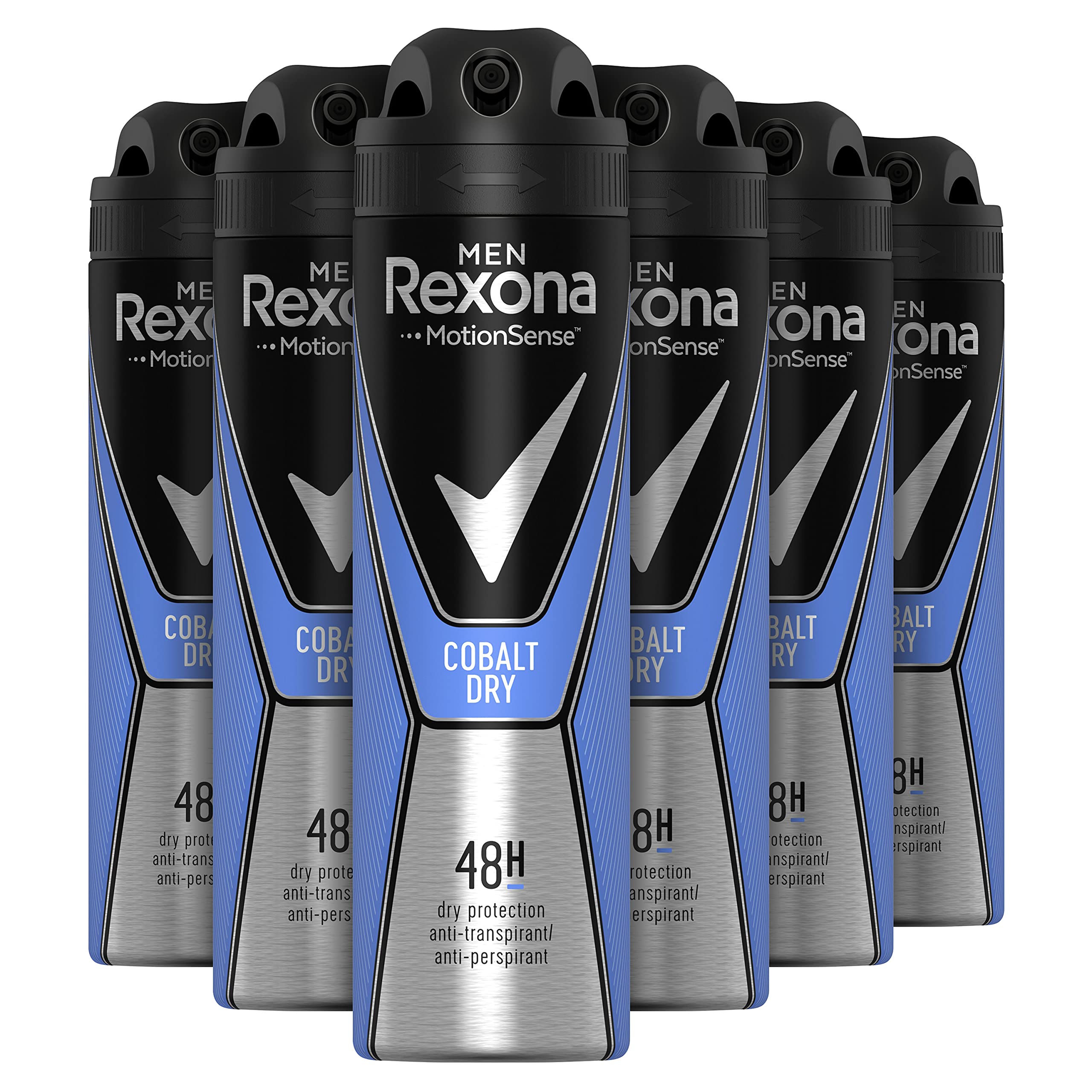 Rexona Cobalt Deodorant Spray Men Pack of 6 x 150 ml