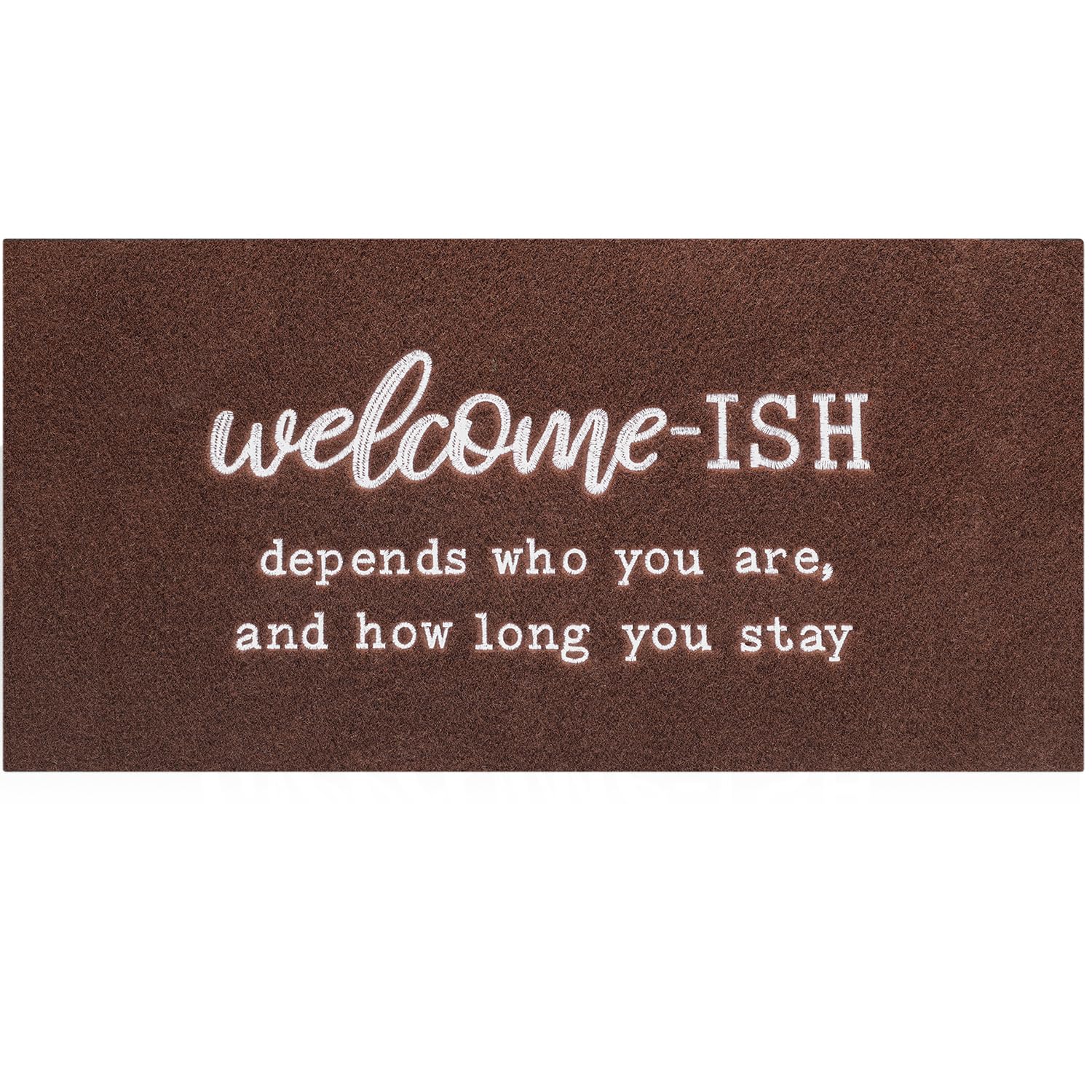 JJUUYOU Large Mat for Hallway Welcome Mats for Front Door Outside Entryway Funny Welcome-ish Doormat 120X45CM Non Slip Rubber Backing Low Profile Door Mat for Entry Patio Shoe DoorMats โ image 1
