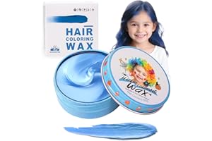 HANSUBY Temporary Blue Hair Color Wax for Kids, Women Men Colored Hair Styling Mud, Washable Style Dye for Girls Boys Teens, DIY Instant Hair Coloring Gel Cream for Cosplay Halloween Children's Day