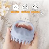 Sndyi Scalp Massager Shampoo Brush Silicone Bristles Sky Blue view 3