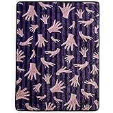 Addams Family Wednesday Thing Raschel Fleece Throw Blanket | Soft Polyester Cover for Sofa, Bed | 45 x 60 Inches