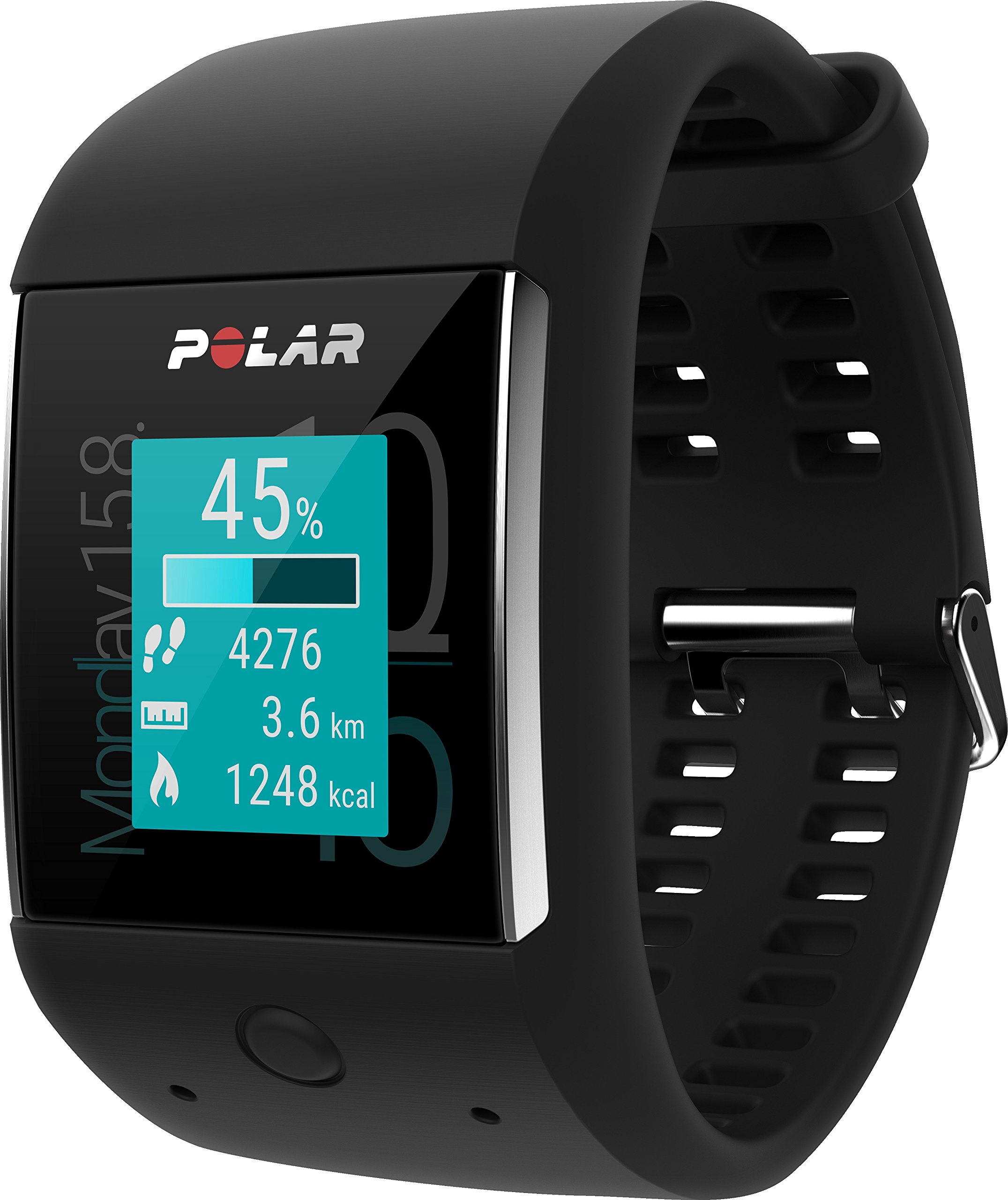 Polar Unisex M600 Sports Watch Powered by Android Wear, Black, Medium/Large