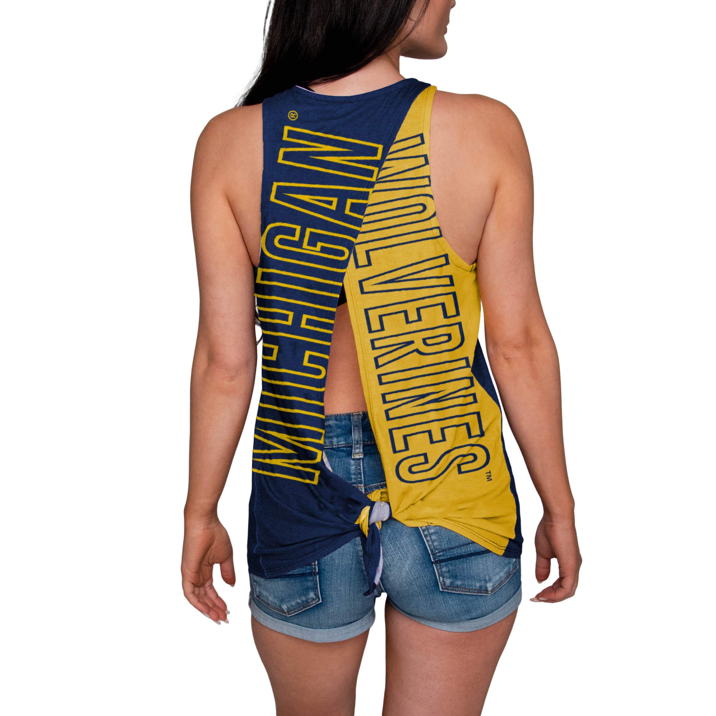FOCO NCAA Michigan Wolverines Womens Tie Breaker Tank Top Shirt, Team Color, XL Image
