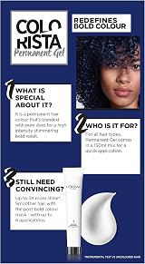 L'Oréal Colorista Permanent Gel Hair Dye Blue Black 3x Shine view 5