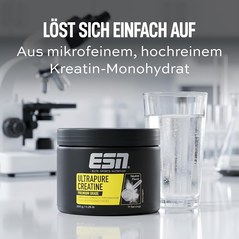 Ultrapure Creatine Monohydrate - geschmacksneutral und vegan - 250 g