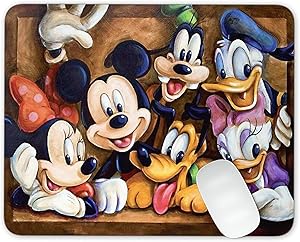 Mickey Mouse and Donald Duck and Goofy Mouse Pad Office Mouse Pad Gaming Mouse Pad Mat Mouse Pad