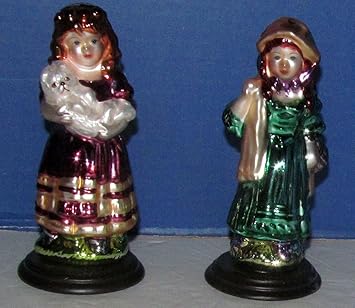 Thomas Pacconi HandPainted Glass 14Inch Santa Figurine With Wood Base