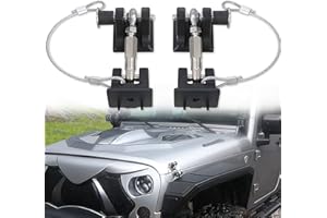 sukemichi JK Hood Latches for Jeep, Locking Hood Latch for Jeep Wrangler JK Unlimited Sahara 2007-2018, Eliminate Hood Flutter, Aluminum, 1 Pair