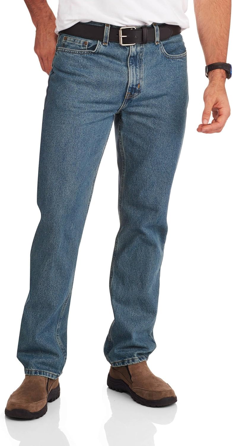 Faded Glory Classic Fit Jeans para Hombre (36 x 36, Lavado Mediano