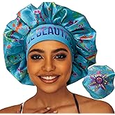 Discover reversible premium double layer silk satin sleeping bonnets designed for hair protection, moisture retention, and all-night comfort. Keep your hair healthy and frizz-free-blue