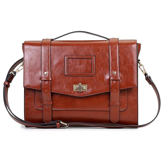 cartable vintage femme,ECOSUSI Sac Bandouliere pour Femme ...