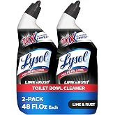 Lysol Lime &amp; Rust Remover Toilet Bowl Cleaner, 48oz (2X24oz), 10X Cleaning Power