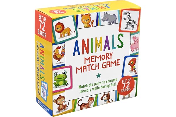Animals Memory Match Game (Set of 72 cards)
