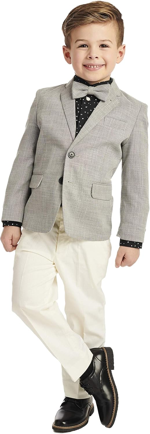 Calvin Klein Boys' 4-Piece Formal Suit Set: Clothing