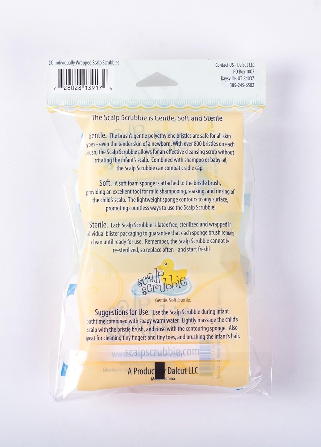 Scalp Scrubbie 3-pk, Sterile, Cradle Cap and Baby Bath Time Sponge Brush : Baby Skin Care Products : Baby