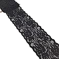 Yachirobi 3 inch lace Trim, 5 Yards Long Black lace Ribbon with Good Elasticity of 1:2, Floral lace Design for Bridal Party, Tea Party, hairbow Knot, DIY Jeans Sewing, and Home Decor