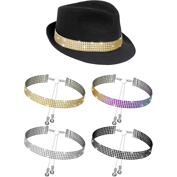 Amazon.com: Women Cowboy Hatband, Rhinestone Fedora Hat Band  display picture 1