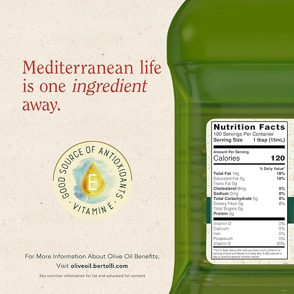 BERTOLLI EXTRA VIRGIN OLIVE OIL, RICH TASTE, 50.7 FL OZ