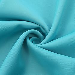 DWCN Turquoise Valance for Kitchen Window Solid Rod