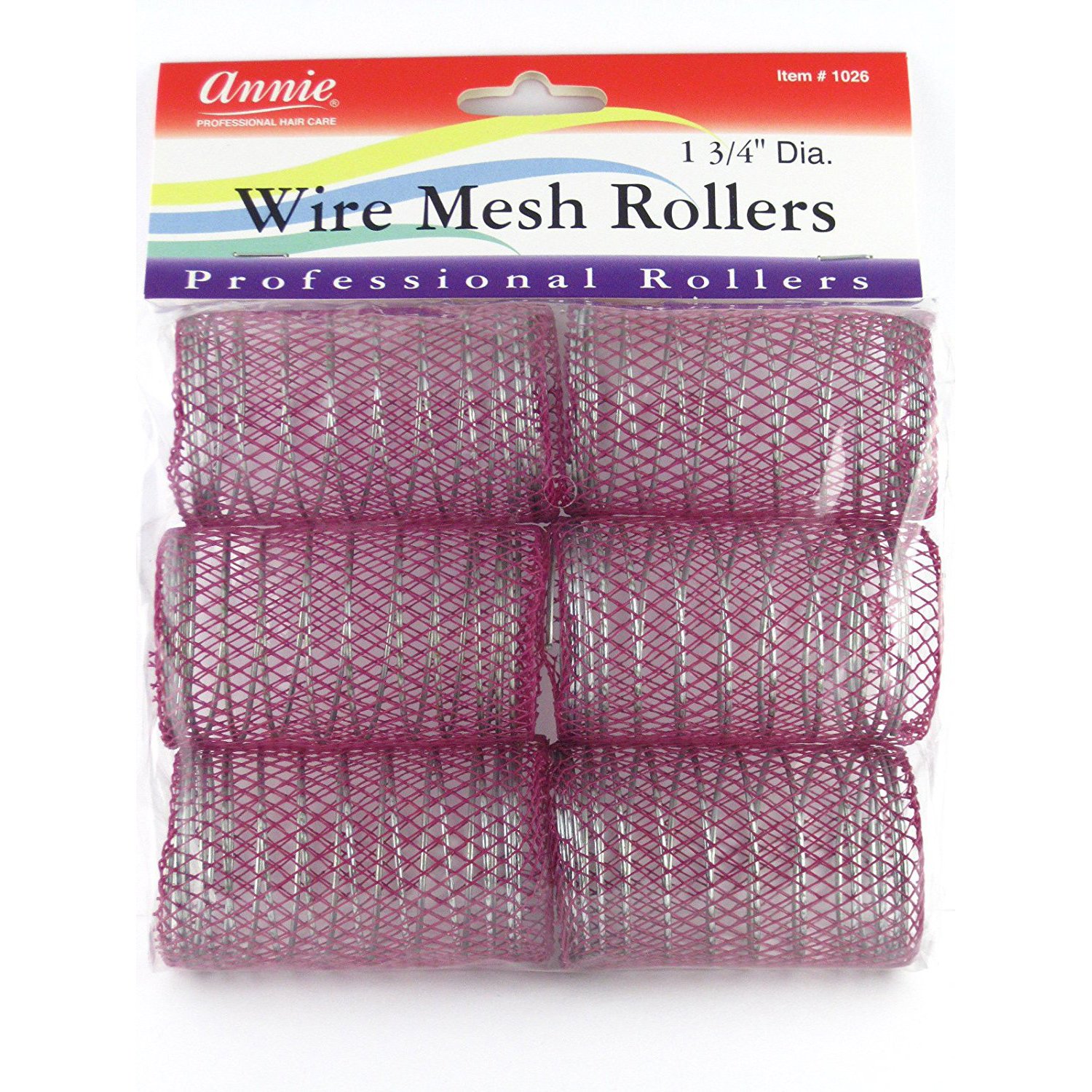 Annie 13/4" Jumbo Wire Mesh Hair Rollers 6 Pcs. Beauty
