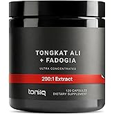 Tongkat Ali Fadogia Agrestis - Ultra High Potency 200:1 Tongkat Ali & 30:1 Fadogia Agrestis - 2% Eurycomanone -Third-Party Lab Tested - 120 Capsules