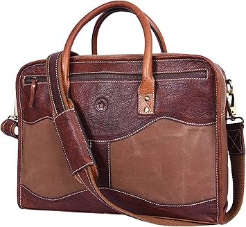 aaron leather messenger bag