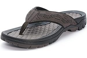 WHITIN Men's Flip Flops | Outdoor Thong Sandals | Arch Support | Slip Resistant