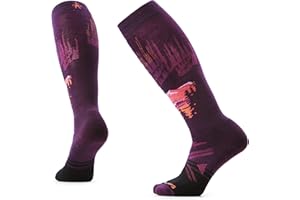 Smartwool Women's Ski Full Cushion Alpine Auroras Over the Calf Socks