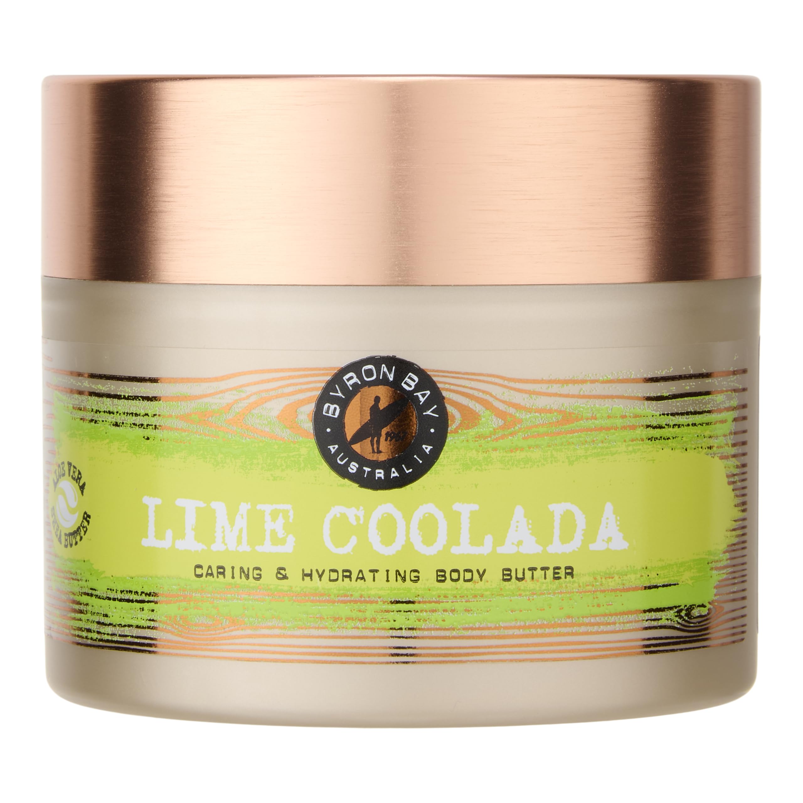 Byron Bay Australia After Sun Body Butter Cream, Lime Coolada – Hydrating & Nourishing Aftersun Treatment Prevent Peeling, Cooling Aloe Vera, Avocado, Vitamin E, Tropical Pina Colada Fragrance - 200ml