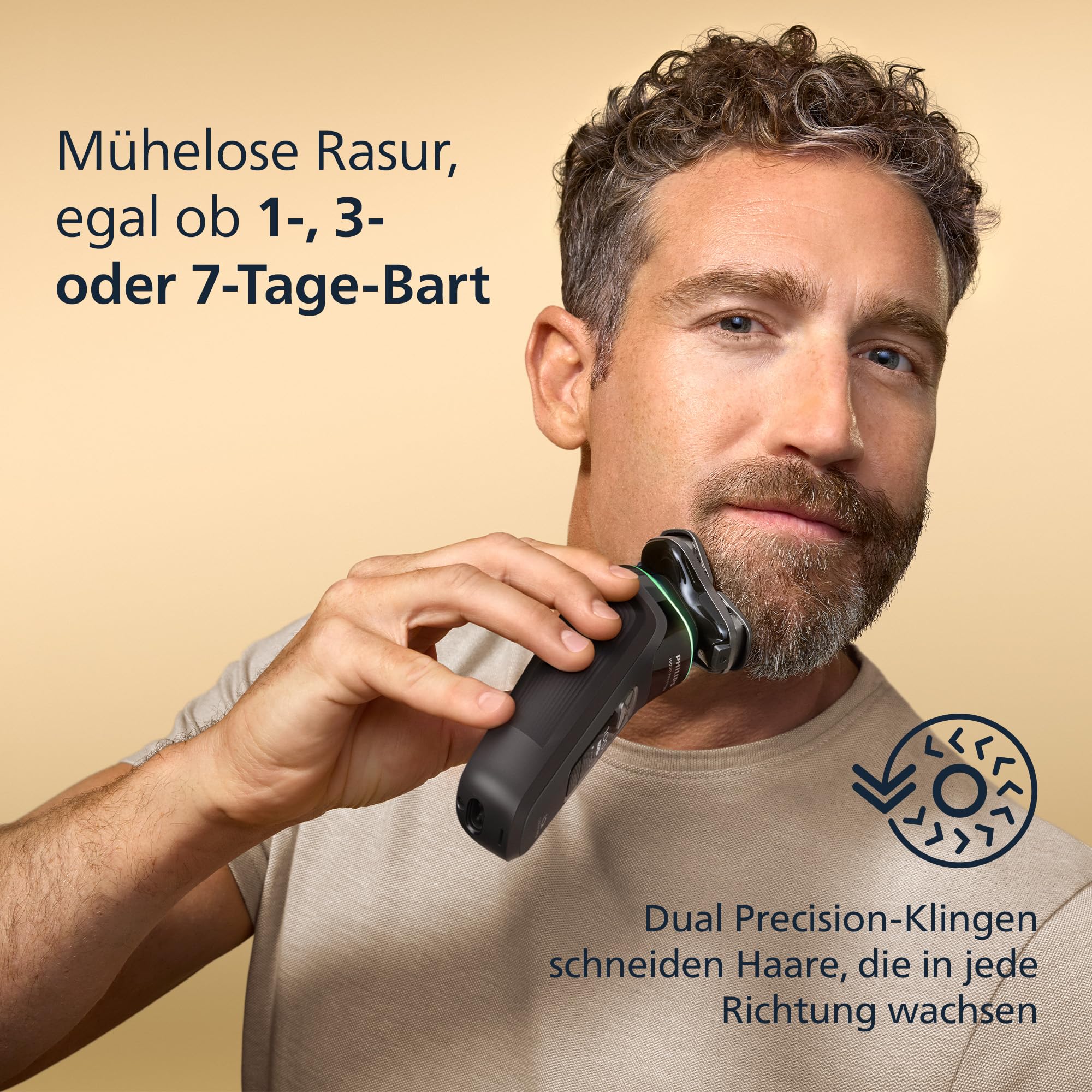 Philips Rasierer i9000 Prestige, elektrischer Nass- und Trockenrasierer für Herren mit integriertem Trimmer, schwarz, Drucksensor, Reinigungsstation, Ladestation und Reiseetui (Modell XP9207/30) 5