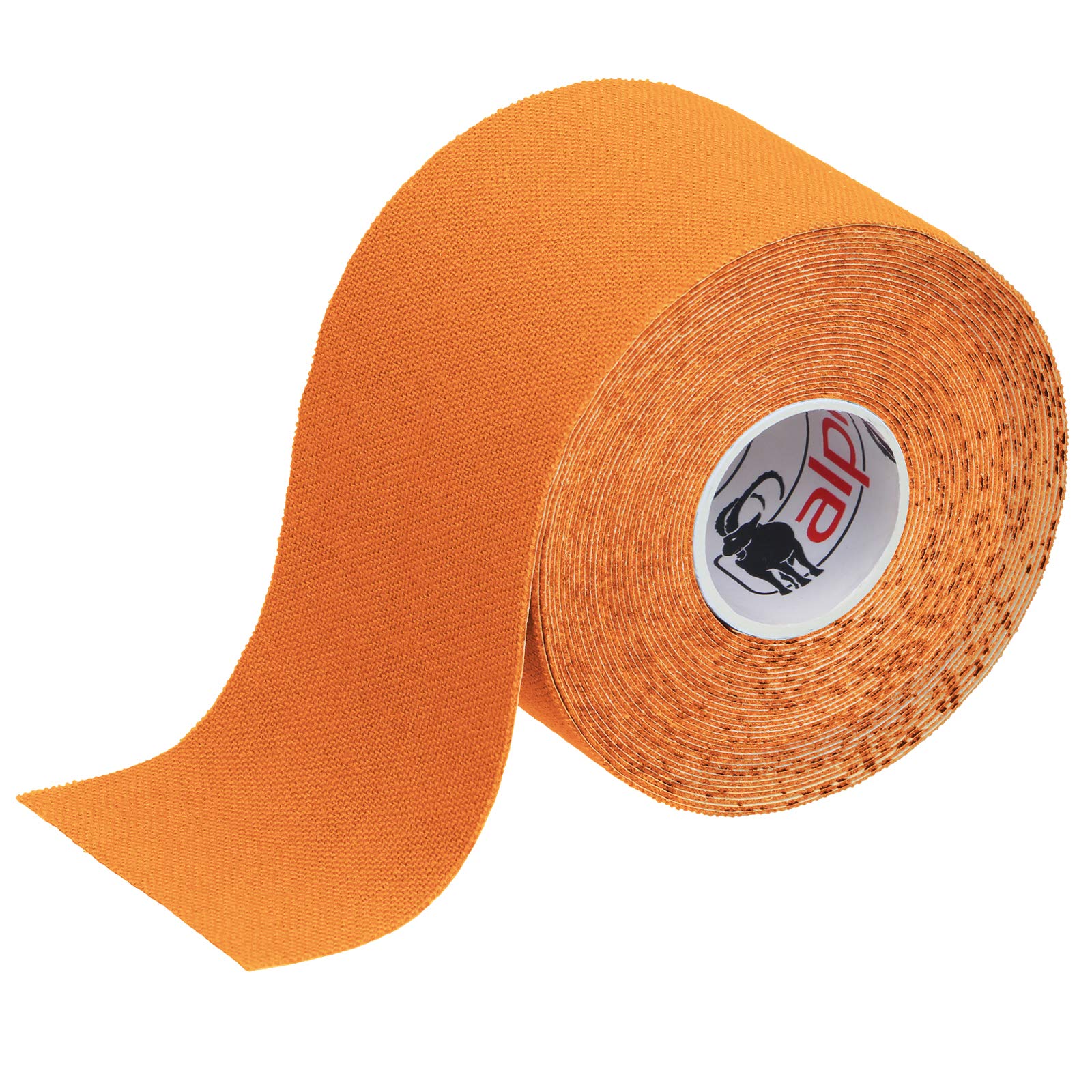 ALPIDEX Kinesiology Tape 1/3/ 6/12 Rolls Many Colors 5 m x 5 cm Application Examples E- Book Skin Friendly Muscle Support Elastic Strapping Tape, Colour:Orange, Quantity:1 roll โ image 1