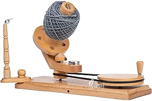 INTAJ Rosewood Yarn Winder - Large Wooden Yarn Winder for Knitting Crocheting Handcrafted - Heavy Duty Natural Ball Winder (Steamed Beech, Universal (14"Lx9.5"H))