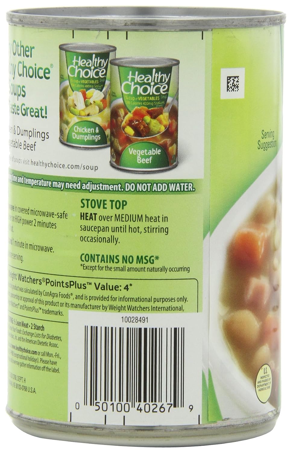 healthy choice split pea soup nutrition facts