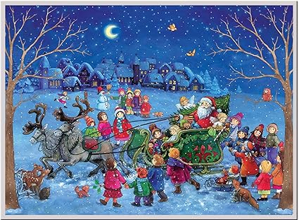 Richard Sellmer Chocolat Calendrier De L Avent P Re No L Dans Le Tra Neau Amazon Fr Cuisine Maison