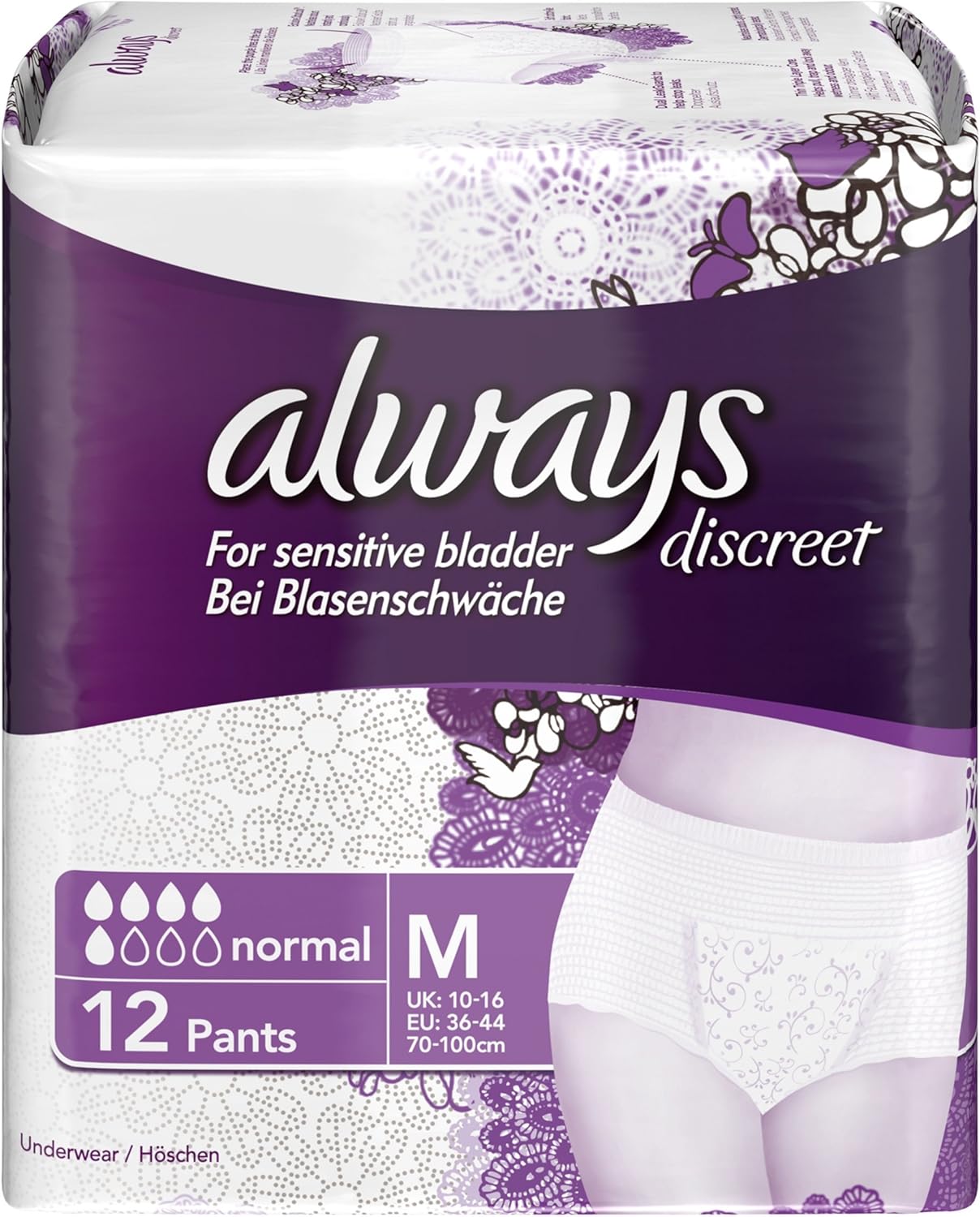 Always Discreet Medium Incontinence Pants Pack of 96 Amazon.co.uk