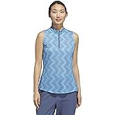 Adidas Womens Women's Ultimate365 Ottoman Printed Sleeveless Polo Shirt