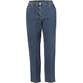 Ruby Rd. Womens Womens Petite Mid-Rise Fly-Front Classic Denim Ankle Pant