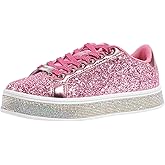 LUCKY STEP Women's Platform Glitter Sneakers | Sparkly Bling Shiny Dressy Bedazzled Wedding Bridal Fashion Walking Shoes